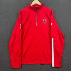 Under Armour Pullover Mens XL Red 1/4 Zip American Warrior Initiative